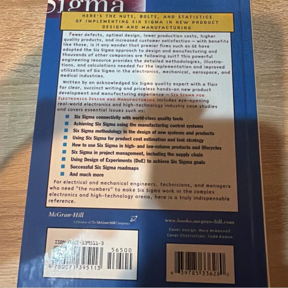 McGraw-Hill‎ Six Sigma for Electronics Design and Manufacturing Book